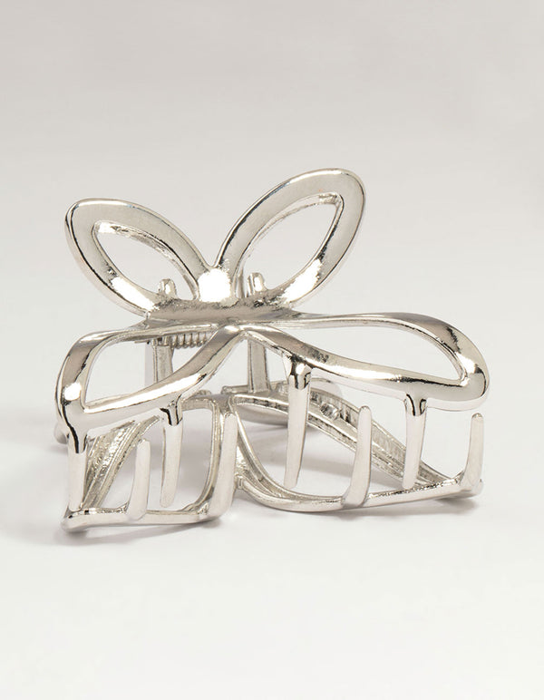 Silver Butterfly Claw Clip