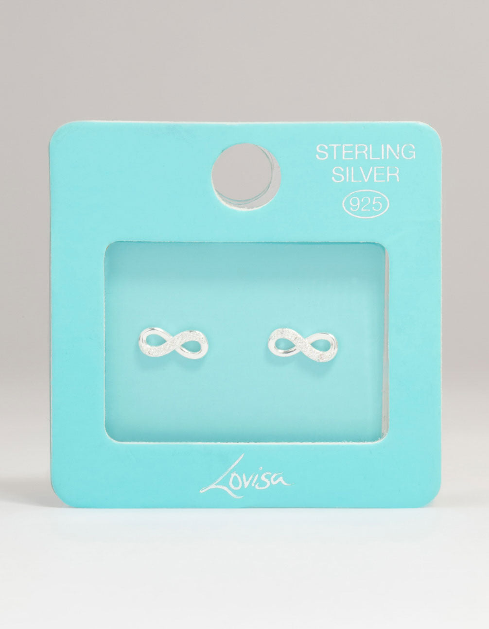 Sterling Silver Cubic Zirconia Infinity Stud Earrings