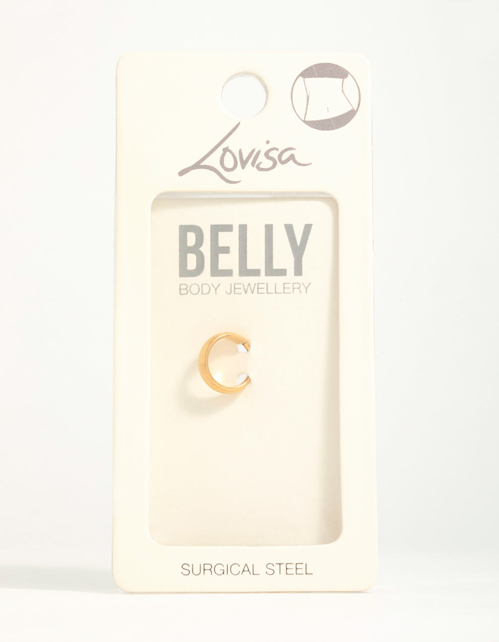 Gold Plated Surgical Steel Round Full Hoop Belly Bar