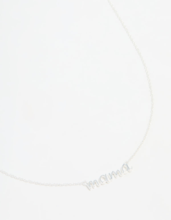 Sterling Silver Mama Pendant Necklace