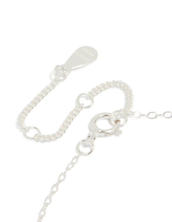 Sterling Silver Flower Trio Bracelet
