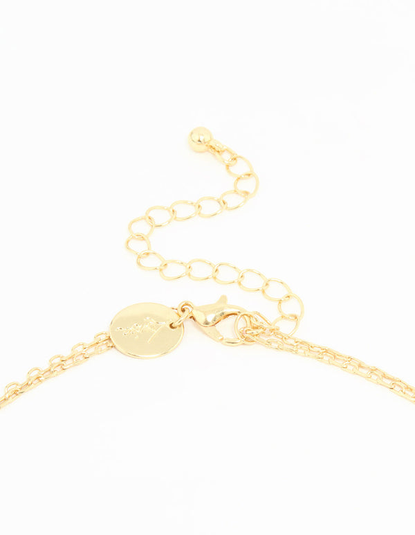Gold Coin Layered Necklace