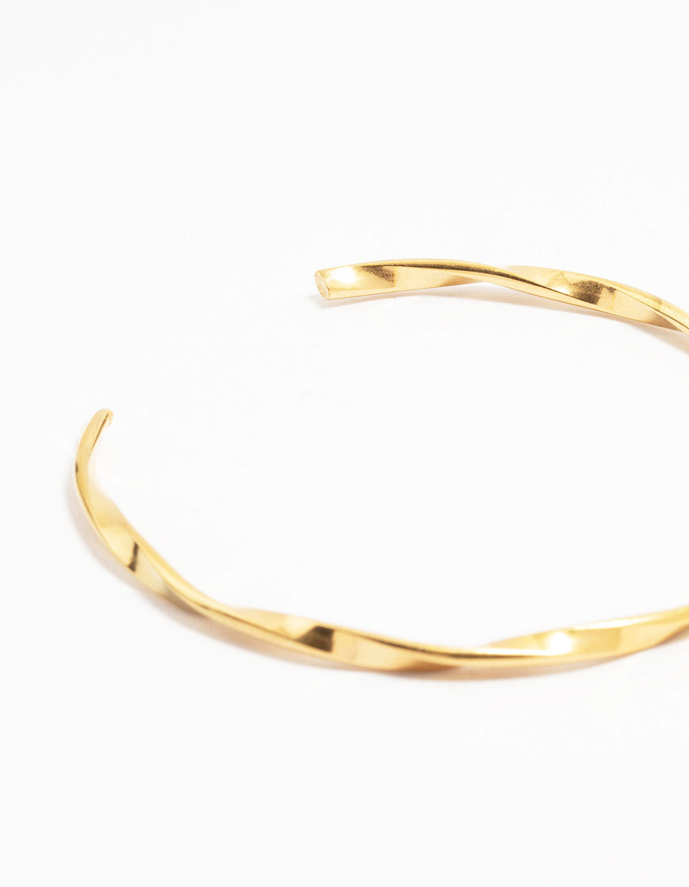 Waterproof Gold Plated Stainless Steel Twisted Wrist Cuff