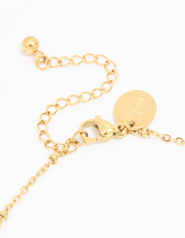 Waterproof Gold Plated Stainless Steel Disc Anklet