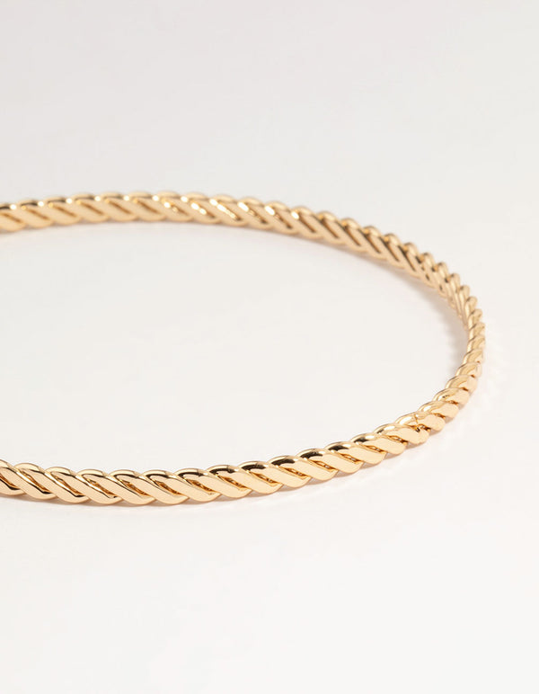 Gold Mixed Textured Bangles 4-Pack