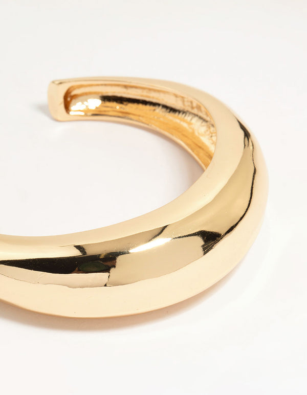 Gold Solid Wrist Cuff
