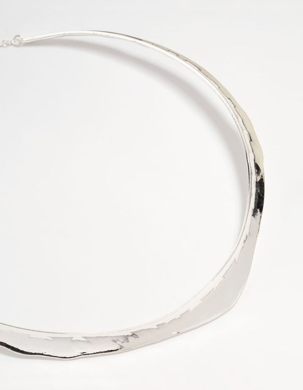 Silver Thin Choker Necklace