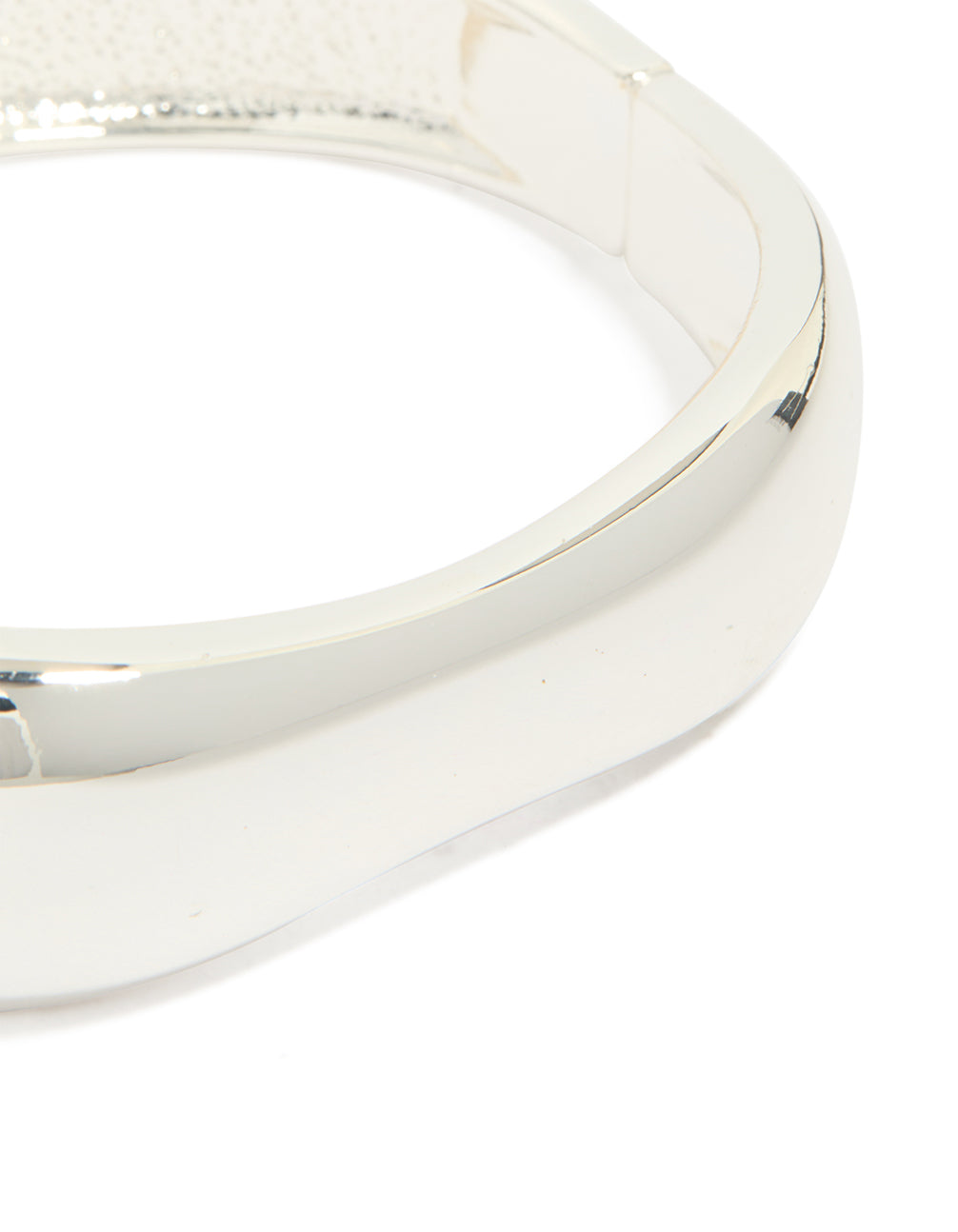 Silver Thin Wrist Hinged Bangle
