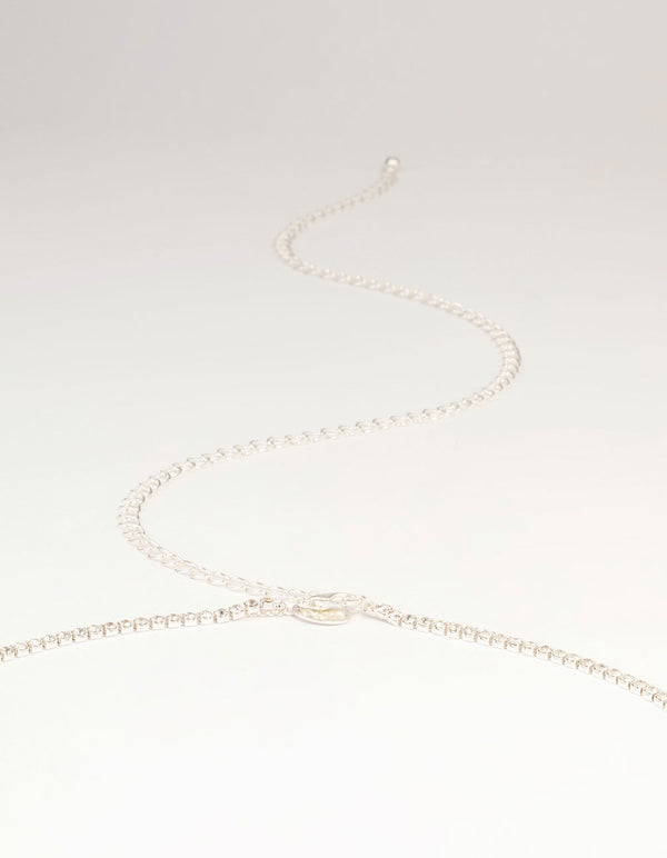 Silver Diamante Cupchain Waist Chain