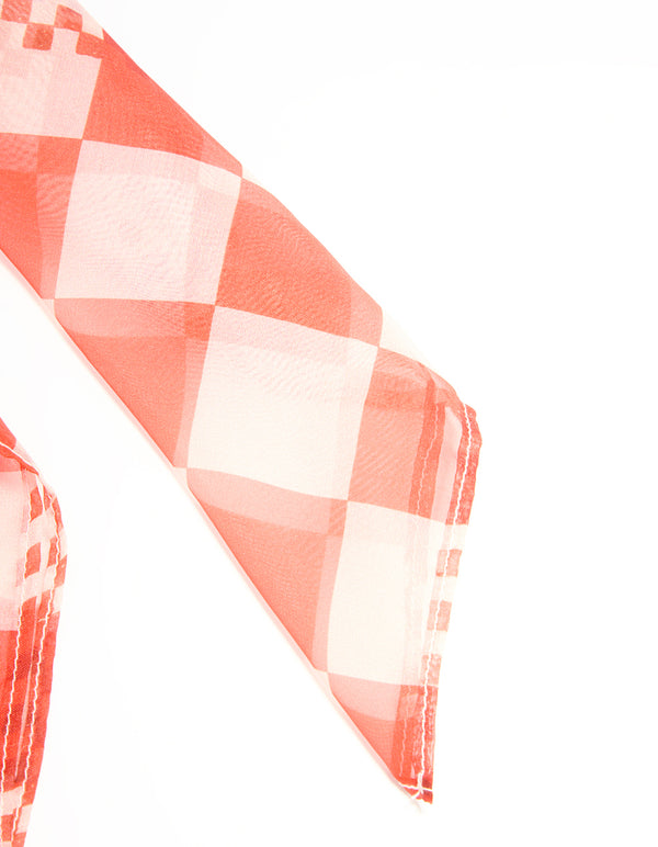 Red Fabric Vacation Print carf