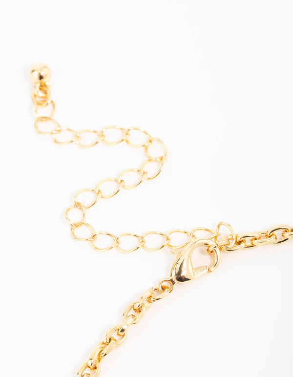 Gold Yin Yang Charm Necklace