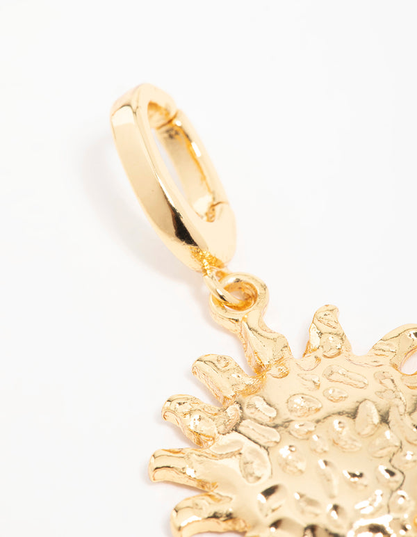 Gold Molten Sun Charm