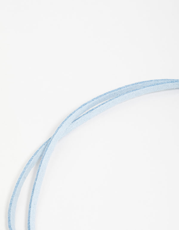 Silver Puffy Heart Cord Necklace