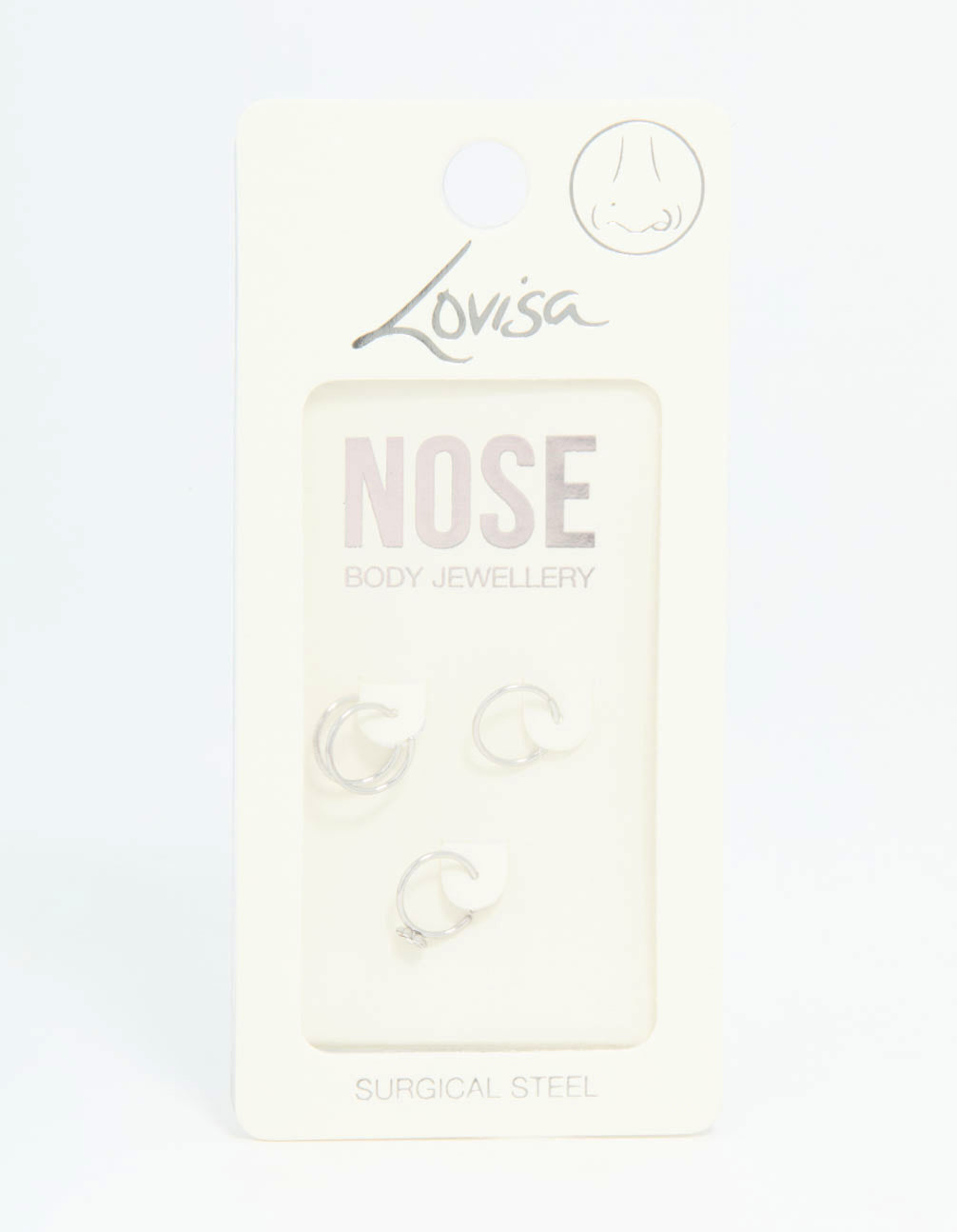 Surgical Steel Mixed Flower Hoop Nose Ring 3-Pack