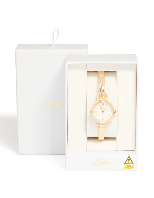 Gold Round Watch Bangle