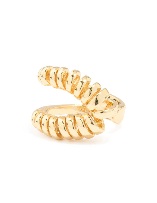Gold Plated Coil Statement Ring