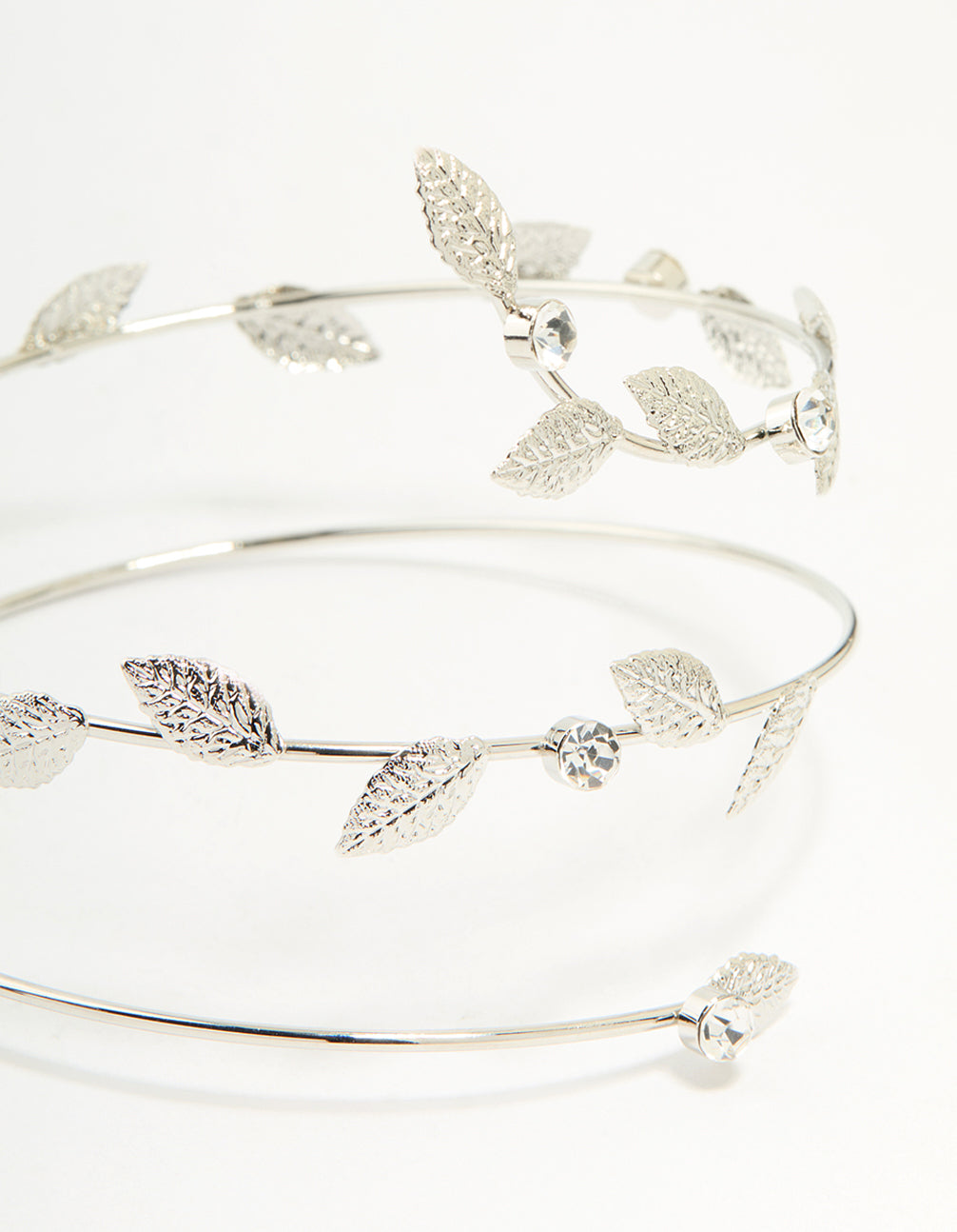 Silver Leaf Wrap Arm Cuff