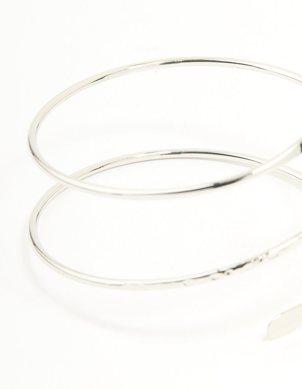 Silver Hammered Arm Cuff