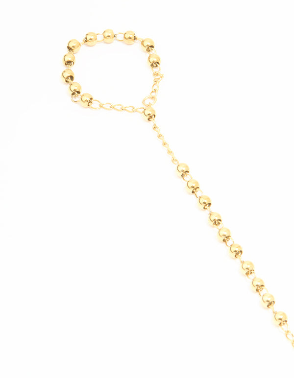 Waterproof Gold Plated Stainless Steel Discs Hand Chain