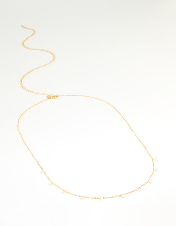 Waterproof Gold Plated Stainless Steel Cubic Zirconia Waist Chain