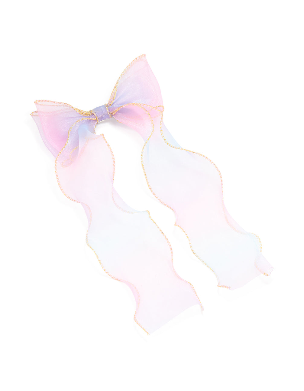 Kids Pink & Purple Ombre Fabric Bow Clip