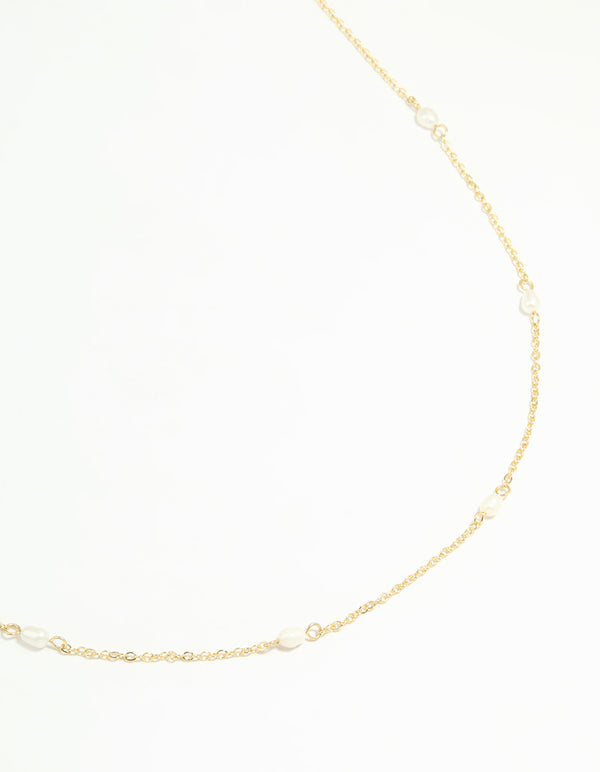 Gold Plated Freshwater Pearl Waist Chain