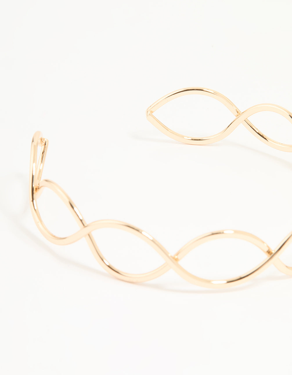 Gold Twisted Over Arm Cuff