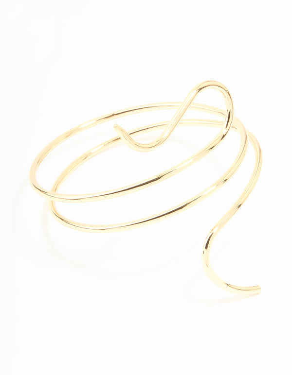 Gold Swirl Wrap Arm Cuff