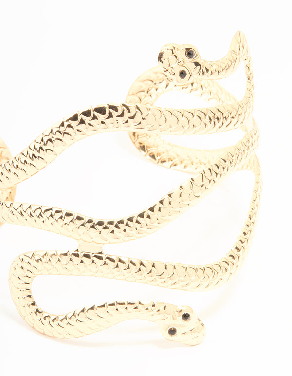 Gold Snake Large Arm Cuff