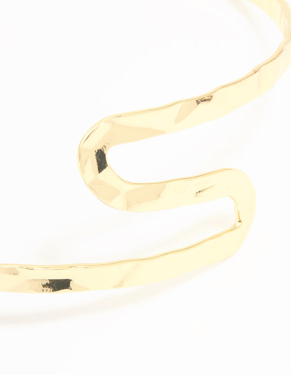 Gold Simple Swirl Arm Cuff