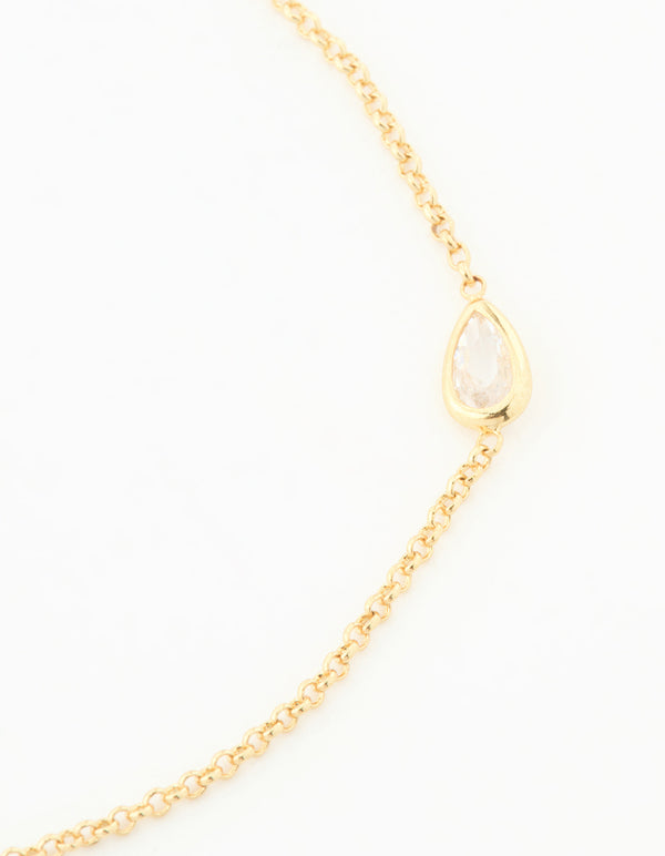 Gold Plated Cubic Zirconia Bracelet