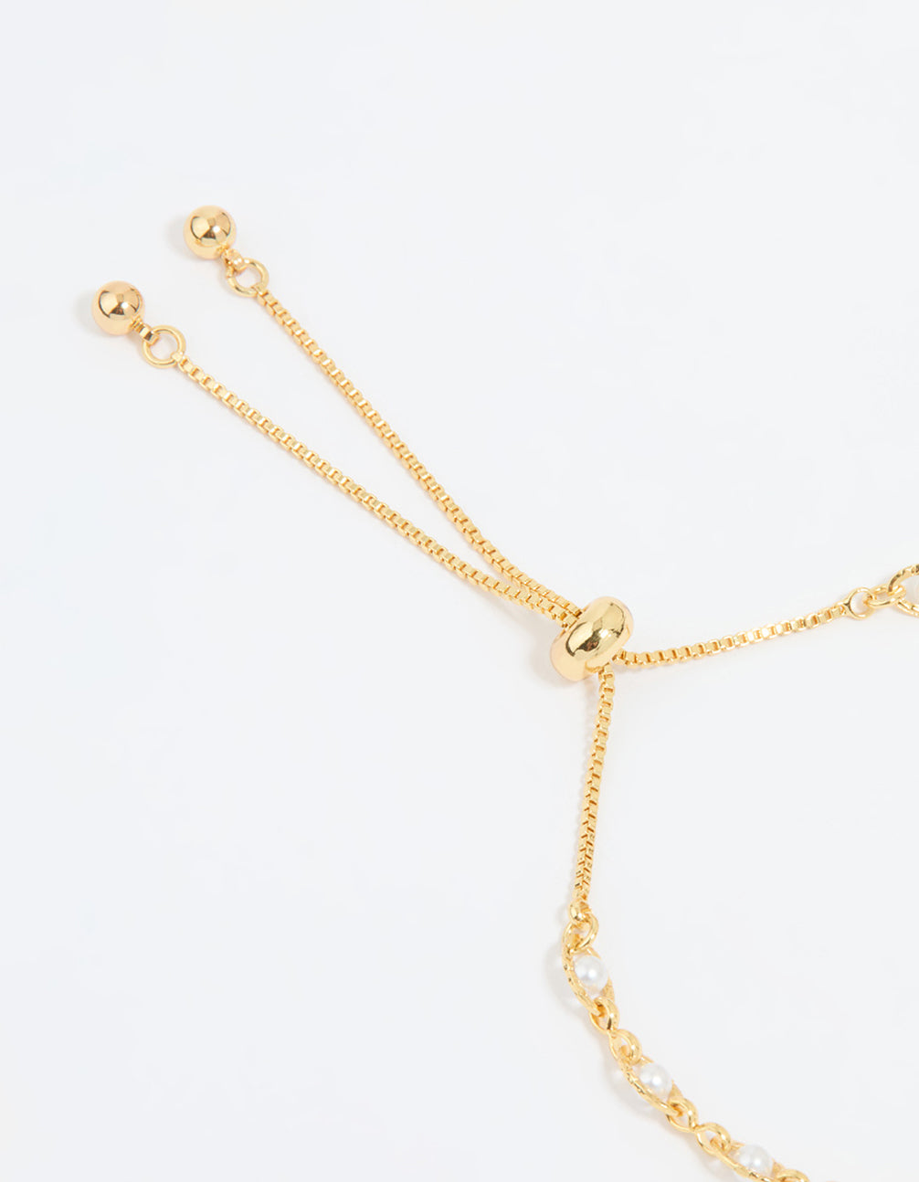 Gold Plated Pearl Twisted Toggle Bracelet