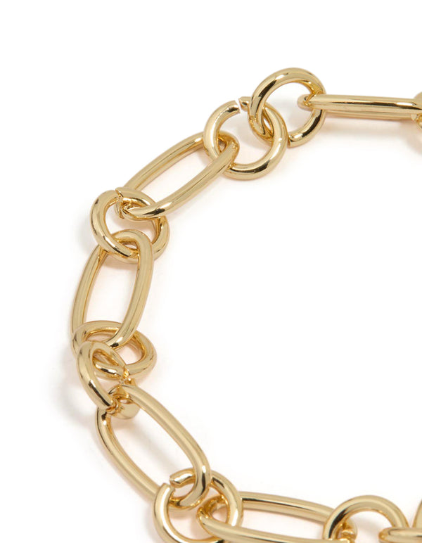 Gold Evil Eye Flower & Chilli Charm Bracelet