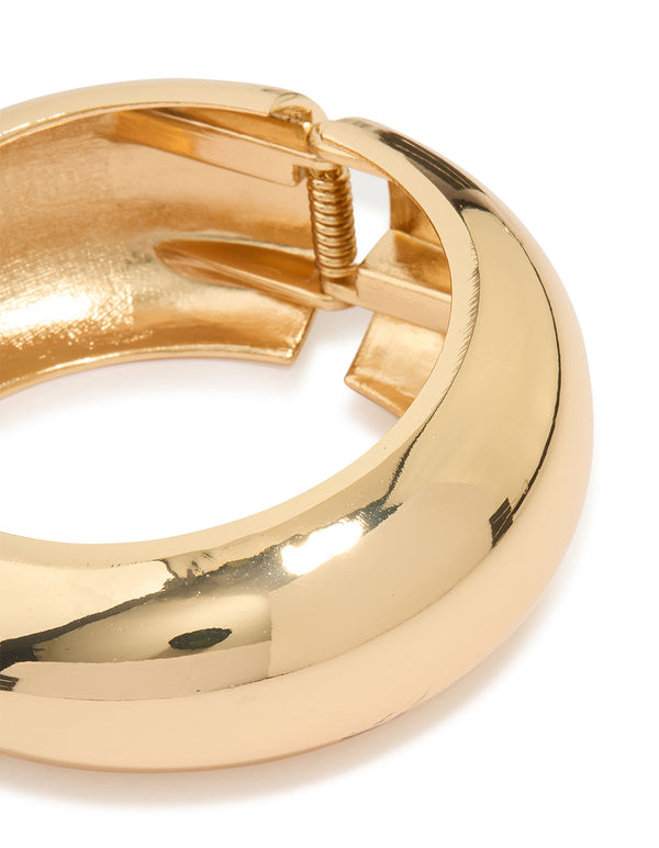 Gold Chunky Round Bangle