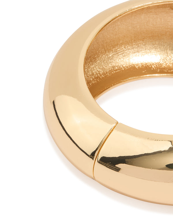 Gold Chunky Round Bangle