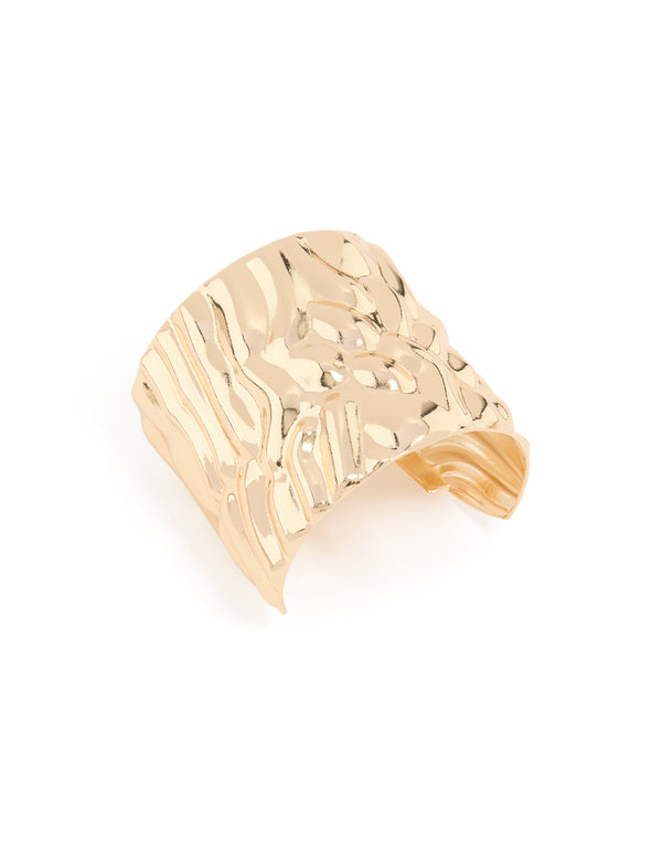 Gold Molten Curved Ponytail Hair Hook