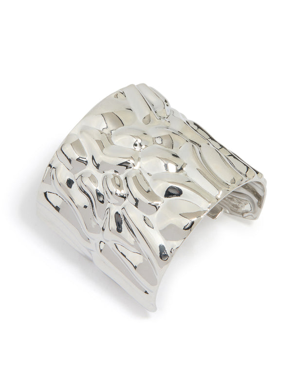 Silver Molten Curved Ponytail Hair Hook