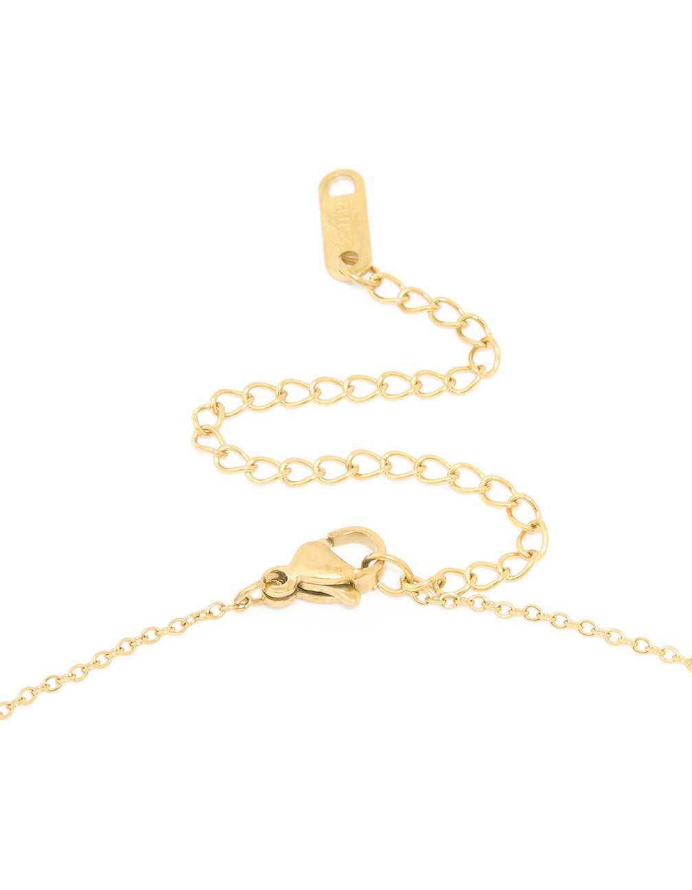 Waterproof Gold Plated Stainless Steel Lemon & Flower Cluster Necklace