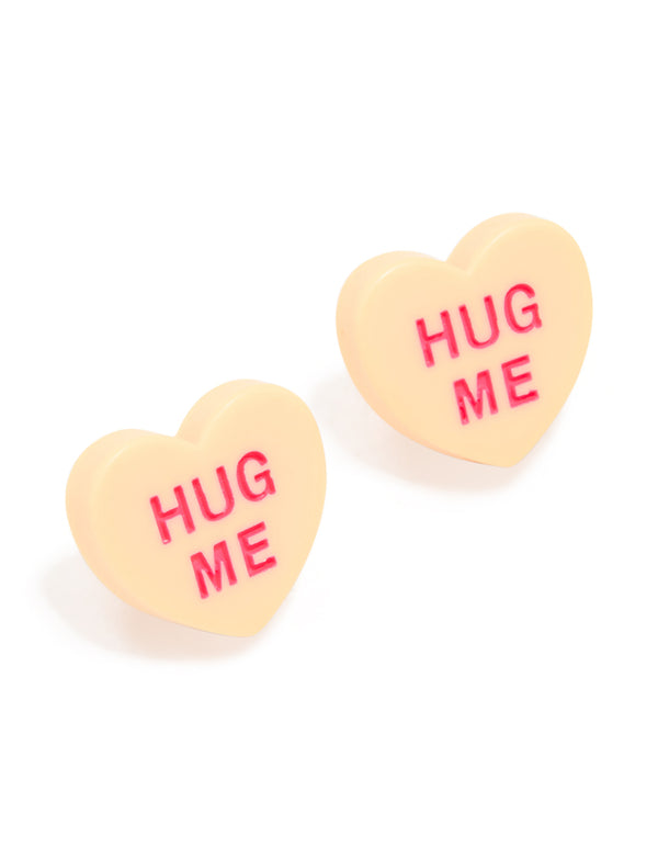 Acrylic Candy 'Hug Me' Stud Earrings