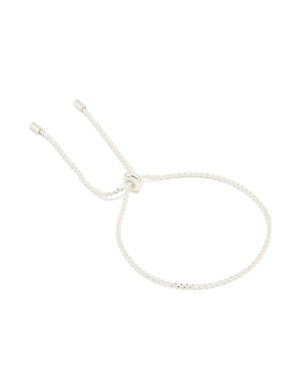 Silver Plated Detailed Chain Toggle Bracelet