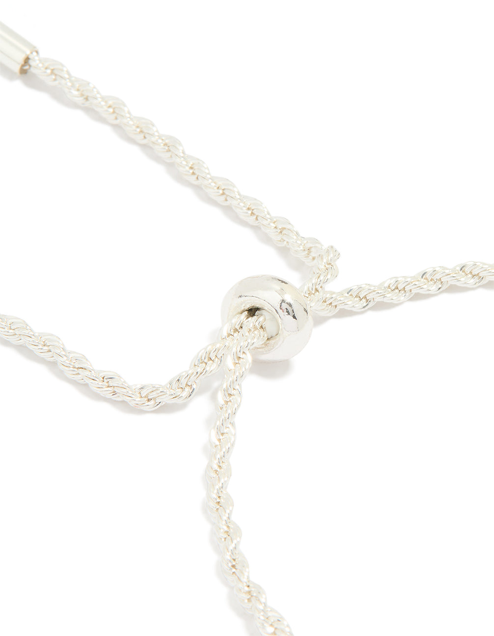 Silver Plated Simple Rope Toggle Bracelet
