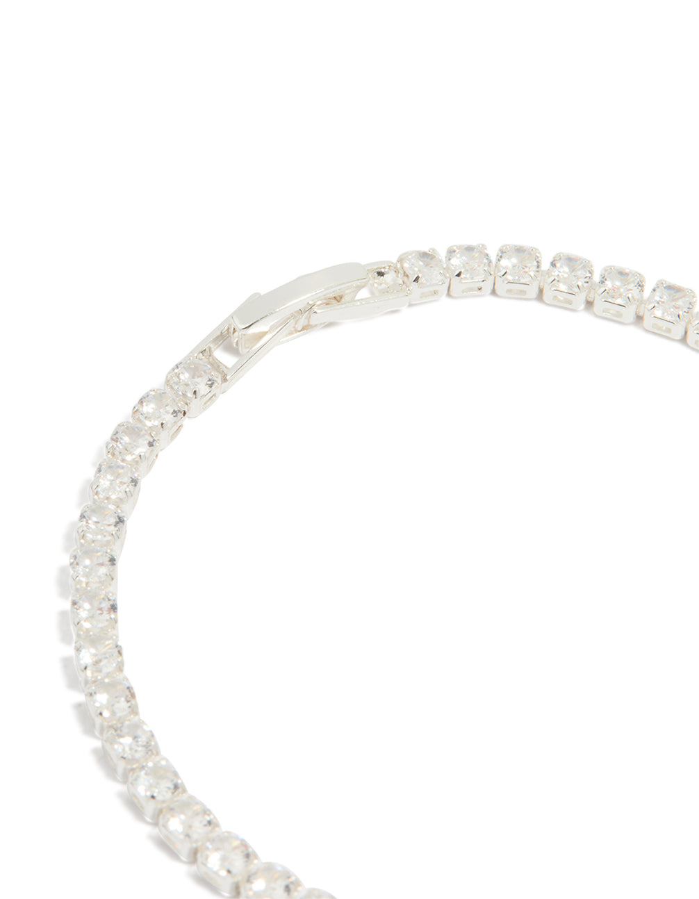 Silver Plated Cubic Zirconia Tennis Bracelet