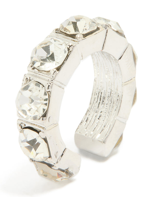 Silver Diamante Ear Cuff