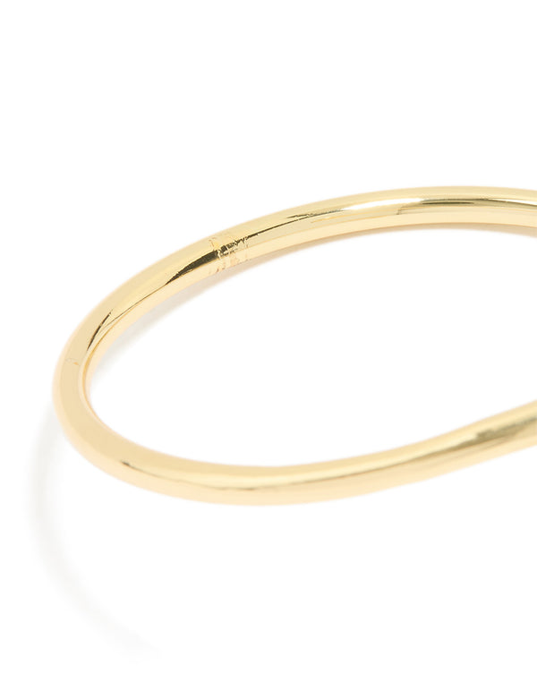 Gold Plated Teardrop Wrist Cuff