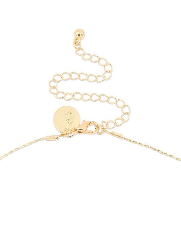 Gold Plated Freshwater Pearl Station Necklace