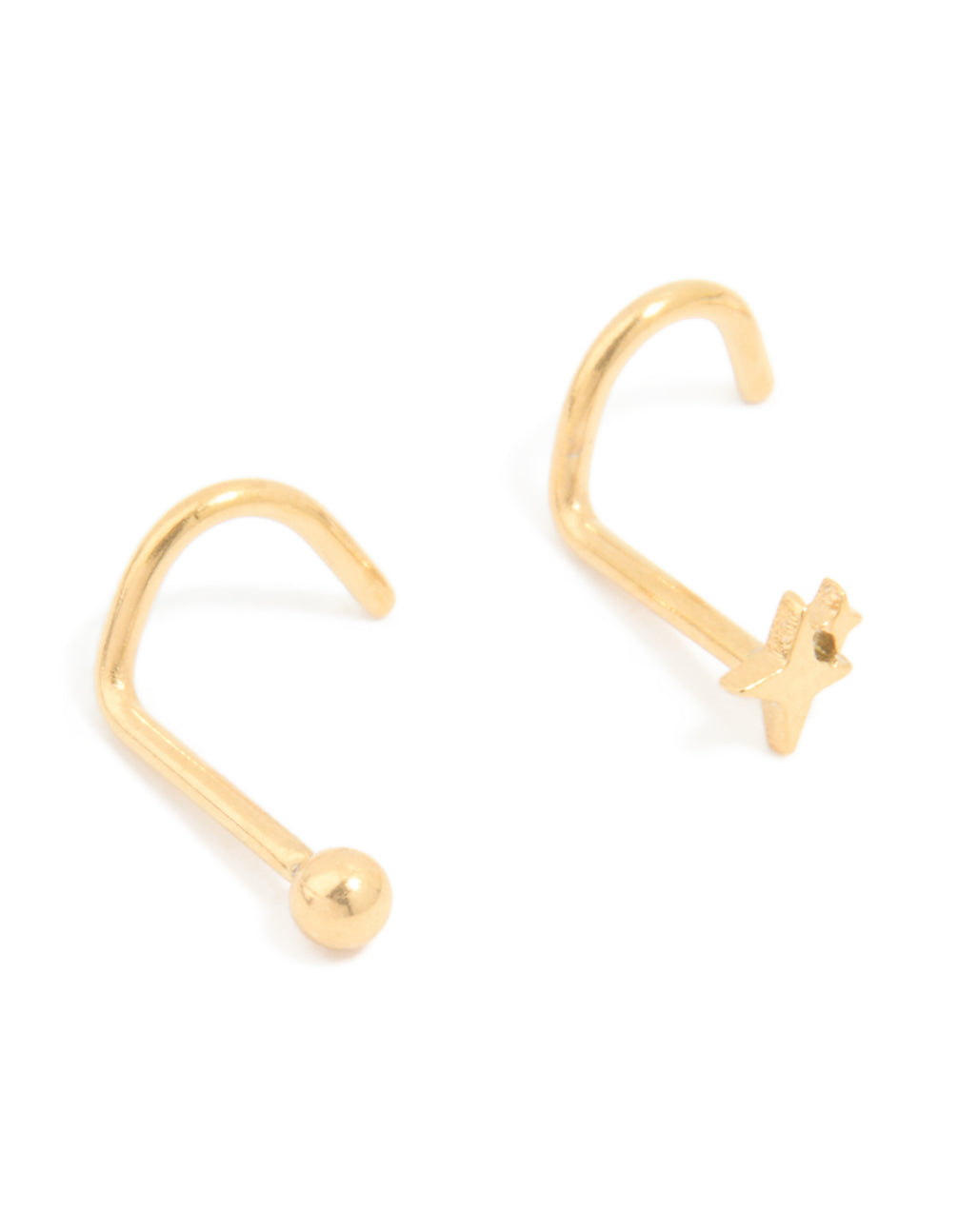 Surgical Steel Cubic Zirconia & Ball Front Nose Studs 3-Pack
