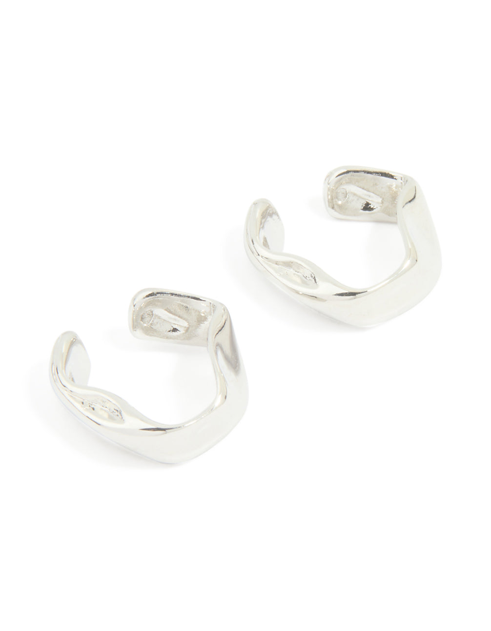 Silver Plated Single Molten Ear Cuff
