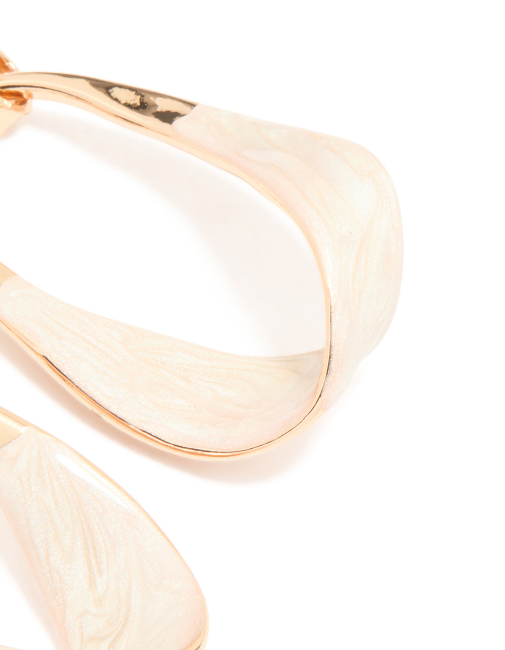 Gold Enamel Drop Earrings