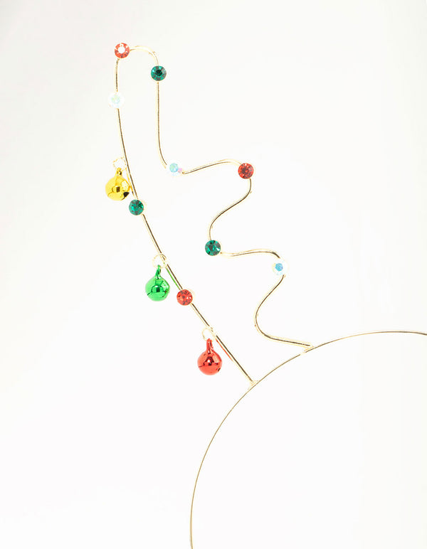 Gold Reindeer Jingle Bells Headband