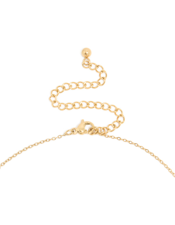 Waterproof Gold Plated Stainless Steel Large Cross Pendant Necklace